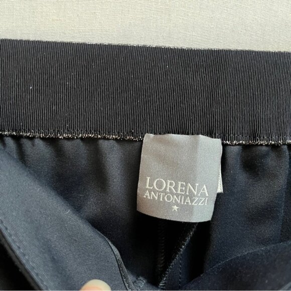 Lorena Antoniazzi Black Slim Fit Cuffed Pants Sz 6 - Picture 7 of 15